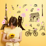 PVC Wall Stickers, Wall Decoration, Eiffel Tower, 900x290mm