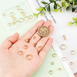 28Pcs 7 Style Brass Bead Frame, Round Ring, Golden, 6~12x2.5~3mm, Hole: 1.2mm, 4pcs/style