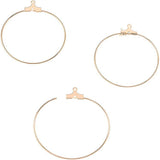 Brass Pendants, Long-Lasting Plated, Nickel Free, Open Circle/Ring, Real 18K Gold Plated, 39.5x36x0.8mm, Hole: 1mm, 30pc/box