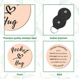 2Pcs 2 Style PU Leather Guitar Clip, with Stainless Steel Ring & Commemorative Coins, for DIY Musical Instrument Accessories, Heart Pattern, 1pc/sytle