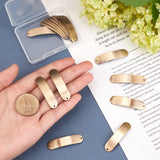 Brass Links, Long-Lasting Plated, Oval, Stamping Blank Tag, Antique Bronze, 41x10x3mm, Hole: 1.4mm, 20pcs/box