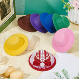 8Pcs 8 Colors EVA Cloth Round Fascinator Hat Base for Millinery, Mixed Color, 102mm, Inner Diameter: 54.5mm, 1pc/color