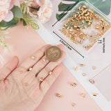 DIY Jewelry Making Finding Kit, Including Brass Folding Crimp Ends, 304 Stainless Steel Lobster Claw Clasps & Jump Rings, Real 18K Gold Plated, 200Pcs/box