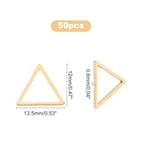 304 Stainless Steel Linking Ring, Triangle, Golden, 13.5x12x0.8mm, 50pcs/box