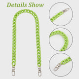 5Pcs 5 Colors Acrylic Curb Chain Shoulder Bag Straps, with Alloy Swivel Clasps, for Bag Handle Replacement Accessories, Mixed Color, 61cm, 1pc/color