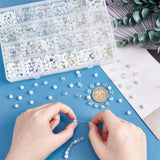 DIY Beads Jewelry Making Finding Kits, Including Glass Beads & Acrylic Beads, Mixed Shapes, Mixed Color, 5~7x4~6x4~6mm, Hole: 1~1.6mm, about 1080pcs/box