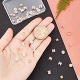 40Pcs 2 Style Silicone & Rubber Ear Nuts, Earring Backs, with Brass Findings, Half Round & Column, Nickel Free, Golden, 5.5x5.5mm, hole: 0.5mm, 5x3.5mm, Hole: 1mm, 20pcs/style