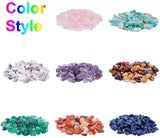 Gemstone Chips Beads, Natural Rose Quartz, Natural Amethyst, Natural Amazonite, Natural Mookaite, Natural Agate, Natural Green Onyx Agate, Synthetic White Turquoise, Natural Lapis Lazuli, Mixed Color, 5~8x5~8mm, Hole: 1mm