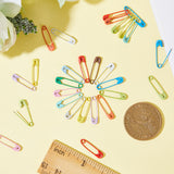 Iron Safety Pins, Mixed Color, 19x4.5x2mm, 150pcs/box