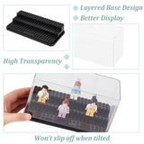 Acrylic Toy Model Display Box, with ABS Chassis & Connecter, Rectangle, Black, 6-3/4x3-1/4x4-1/8 inch(17.3x8.2x10.5cm)