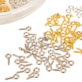 700pcs Screw Kit for Half Drilled Beads Mixed Color Platinum Eye Pin Eyes Bail Findings for Jewelry Making