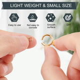 12Pcs 6 Style Eco-friendly Brass Spring Ring Clasps, Cadmium Free & Lead Free, Long-Lasting Plated, Golden & Silver, 9~15.5x7~13x1.5~2mm, Hole: 1.5~2.3mm, Inner Diameter: 3~7.5mm, 2pcs/style