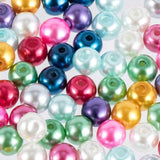 6mm Multicolor Round Glass Pearl Beads About 200pcs for Jewelry Necklace Craft Making