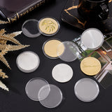 6 Sets 2 Colors Blank Zinc Alloy Discs, with Plastic Box, Flat Round, for DIY Souvenir Medals, Commemorative Coin, Golden & Silver, 40x3mm, 3 sets/color