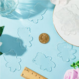 50Pcs Transparent Acrylic Disc Pendants, Acrylic Blanks, Bear Pattern, 2mm