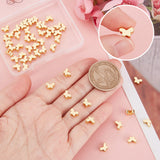 50Pcs Brass Beads, Long-Lasting Plated, Butterfly, Real 18K Gold Plated, 5x7x3mm, Hole: 1.2mm