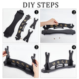 Wooden Sword Katana Holder Stand, Bracket Samurai Sword Display Easels, with Chinese Character, Black, Finish Product: 39.5x9.5x17.5cm, about 4pcs/set