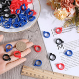 66Pcs 3 Colors Silicone Pendant, for Electronic stylus & Lighter Making, Ring, Mixed Color, 16x21x6mm, Inner Diameter: 13mm, Hole: 2.5mm, 22pcs/color