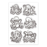 Octopus Summer Theme Clear Stamps
