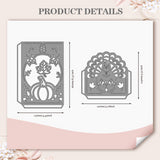 Thanksgiving Day Turkey Carbon Steel Cutting Dies Stencils, for DIY Scrapbooking, Photo Album, Decorative Embossing Paper Card, Greeting Card Mold, 115~161x113~121x0.8mm, 2pcs/set