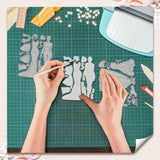 Fashion Lady Carbon Steel Cutting Dies Stencils, for DIY Scrapbooking, Photo Album, Decorative Embossing Paper Card, Human, 111~119x84~94x0.8mm, 2pcs/set