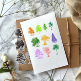 Rubber Clear Stamps, for Card Making Decoration DIY Scrapbooking, Tree, 22x18x0.8cm