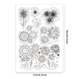 Custom Summer Theme PVC Plastic Clear Stamps, for DIY Scrapbooking, Photo Album Decorative, Cards Making, Fireworks, 160x110mm