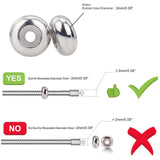 304 Stainless Steel Beads, with Rubber Inside, Slider Beads, Stopper Beads, Rondelle, Stainless Steel Color, 8x4mm, Hole: 3.5mm, Rubber Hole: 2mm, 50pcs/box