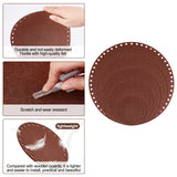 10 Sets 5 Style Flat Round Felt Fabric, for DIY Crafts Sewing Accessories, Coffee, 10~30x0.3cm, Hole: 6mm, 5pcs/set, 2 sets/style