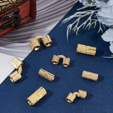 8Pcs 2 Style Brass Barrel Hinges, Invisible Hinges, for Door Window Cabinet, Golden, 18~22.5x8~10mm, Hole: 4~5x5~6.5mm, 4pcs/style