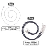 DIY Star Pendant Necklaces Making Kits, Including Gemstone Pendants, Waxed Cotton Cord Necklace Makings and 304 Stainless Steel Women Chain Necklaces, Stainless Steel Color, Necklace: 17.7 inch/18.7 inch, 20pcs/bag