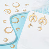 48Pcs 3 Styles Brass Pendant, for Jewelry Making, Double Horn/Crescent Moon, Raw(Unplated), 13~26x13~27x0.5~1mm, Hole: 1.2~1.4mm, 16pcs/style