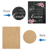 MDF Wooden Hanging Wall Decorations, for DIY Pendant Making, Rectangle with Word, Flower Pattern, 25x20x0.5cm