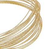 Textured Round Brass Wire for Jewelry Making, Golden, 18 Gauge, 1mm, about 32.8 Feet(10m)/roll