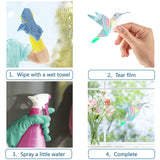 Bird PVC Laser Adhesive Stickers, Electrostatic Stickers, Colorful, 18x17cm, 10pcs/set