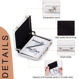 Aluminium Alloy Business Cards Holder Case Box,, Card Organizer Stroage Box, Rectangle, Silver, 70x99x17mm