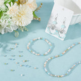 10 Strands Glass Beads Strands, Faceted, Rondelle, Light Sky Blue, 3.5~4.5x3~4mm, Hole: 0.5mm, about 92~125pcs/strand, 13.39~17.44''(34~44.3cm)