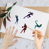 Custom PVC Plastic Clear Stamps, for DIY Scrapbooking, Photo Album Decorative, Cards Making, Stamp Sheets, Film Frame, Sports, 160x110x3mm