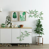 PVC Wall Stickers, Wall Decoration, Leaf Pattern, 980x390mm