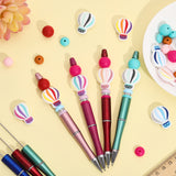 DIY Hot Air Balloon Beadable Pen Making Kit, Including Silicone & Rhinestone Spacer Beads, Ball-Point Pens, Mixed Color, 60Pcs/bag