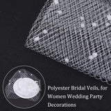 Polyester Bridal Veils, for Women Wedding Party Decorations, White, 250x0.3mm
