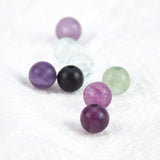200Pcs Natural Fluorite Beads Strands, Round, 4mm, Hole: 0.6mm