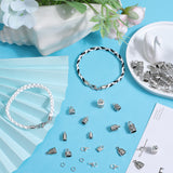 DIY Jewelry Making Finding Kit, Including Tibetan Style Alloy Cord Ends & Lobster Claw Clasps, 304 Stainless Steel Open Jump Rings, Antique Silver, 5.5~16x1~10x1~7mm, Hole: 1.2~4.5mm, Inner Diameter: 3~8mm, 230Pcs/box