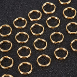 20Pcs 925 Sterling Silver Double Loop Jump Rings, Round Rings, Golden, 7x1mm, Inner Diameter: 5.5mm