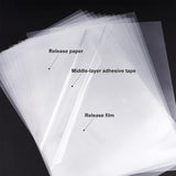 A4 PET Self Adhesive Laser Sticker, for DIY Card, Rectangle, Clear, 21x30cm