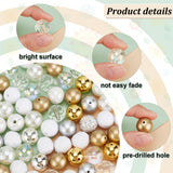 DIY Beads Jewelry Making Finding Kit, Including Plastic & Acrylic & Polymer Clay & Resin Rhinestone Beads, Round, White, 102pcs/box