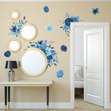 PVC Wall Stickers, Wall Decoration, Flower, 390x980mm, 2 sheets/set