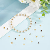 100Pcs 2 Colors 201 Stainless Steel Spacer Beads, Rondelle, Golden & Stainless Steel Color, 4x3mm, Hole: 2.5mm, 50pcs/color