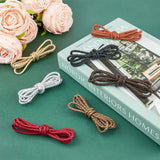 7 Strands 7 Colors Braided PU Leather Cords, Round, Mixed Color, 4mm, about 2.19 Yards(2m)/Box, 1 color/strand