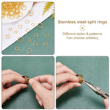 400Pcs 4 Style Iron Jump Rings, Metal Connectors for DIY Jewelry Crafting and Keychain Accessories, Golden, 100pcs/style